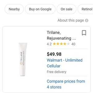 Trilane rejuvenating eye cream